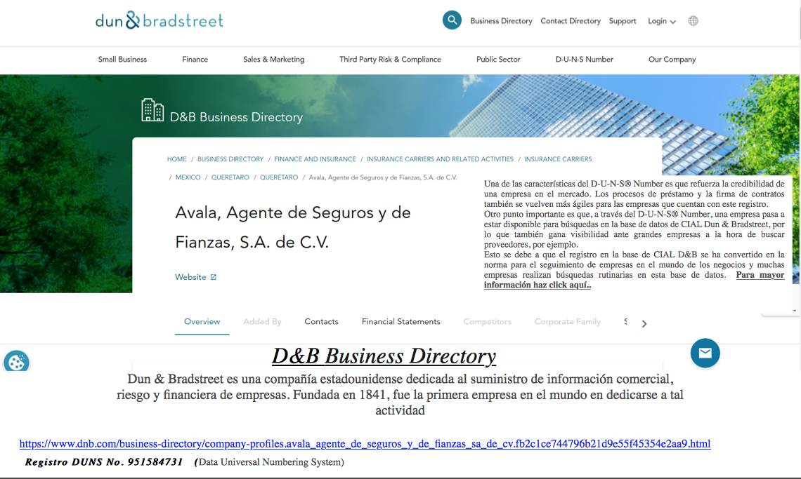 Certificación Dun & Bradstreet